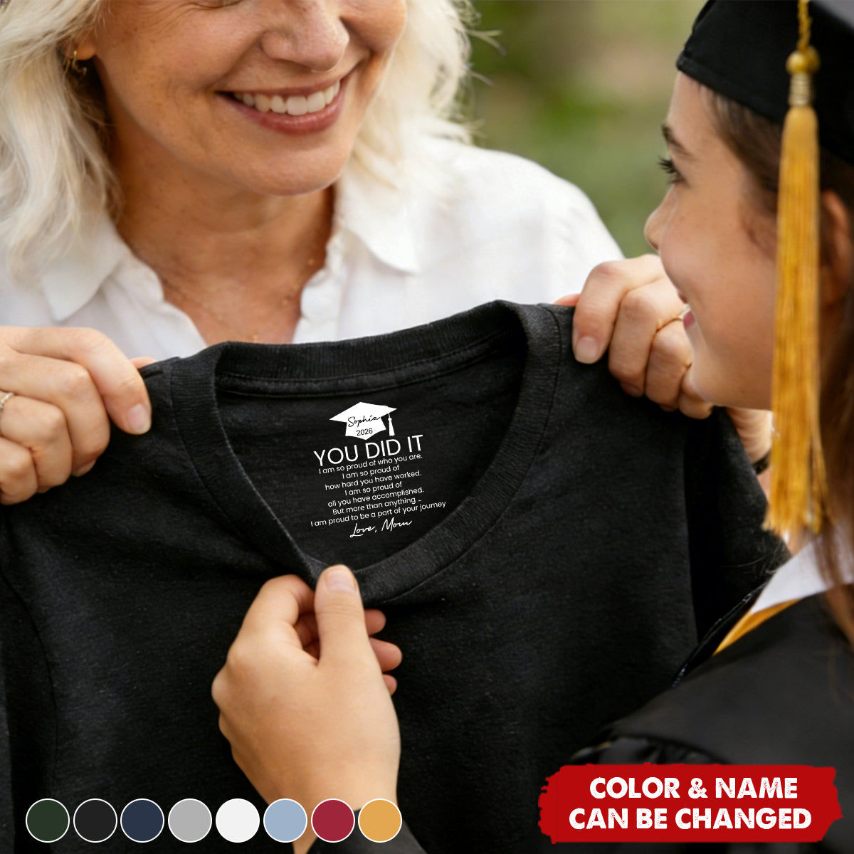 Graduation Gifts Hidden Message For Graduated Son, Daughter - Personalized Shirt