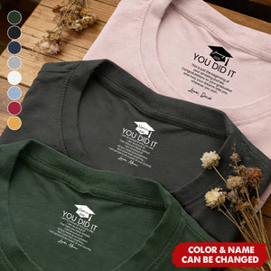 Graduation Gifts Hidden Message For Graduated Son, Daughter - Personalized Shirt