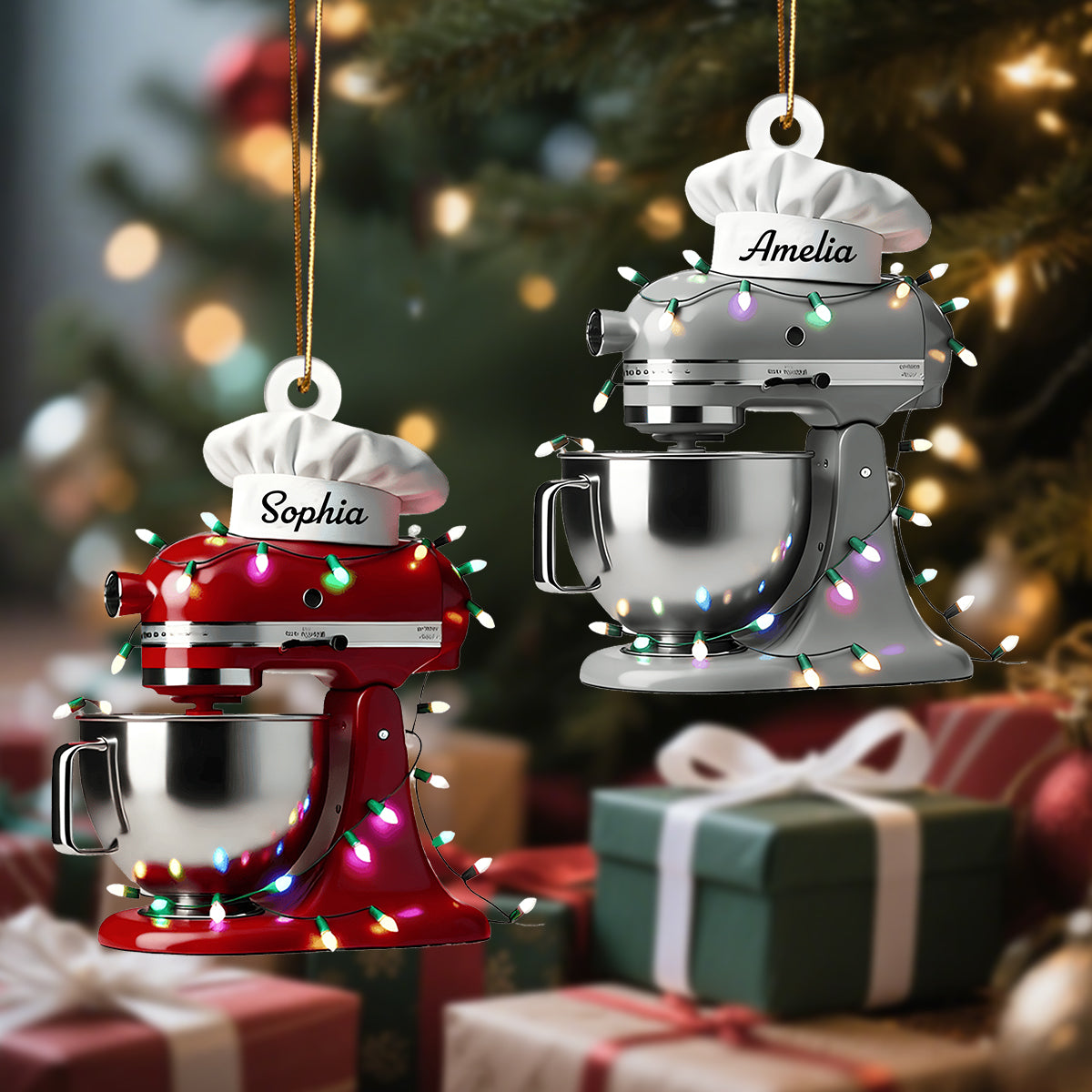 Custom Name Kitchen Aid Personalized Mixer Christmas Ornament - Gift for Bakers & Chefs