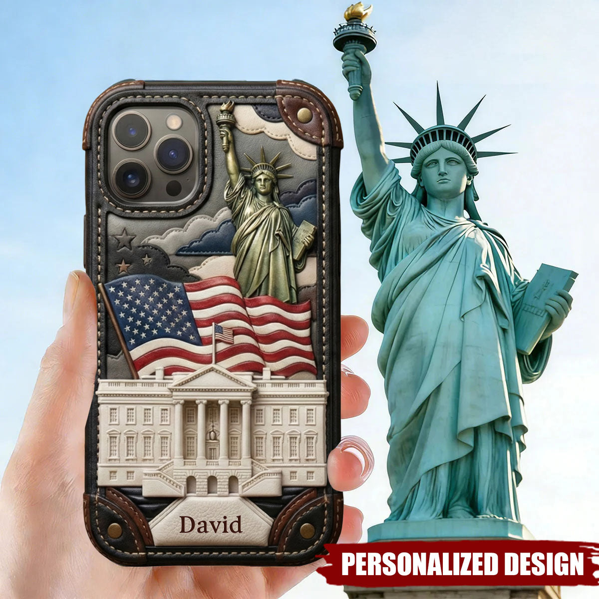 American Legacy 250 Years Anniversary Phone Case - Personalized Gift for Dad, US Military Army, Patriot