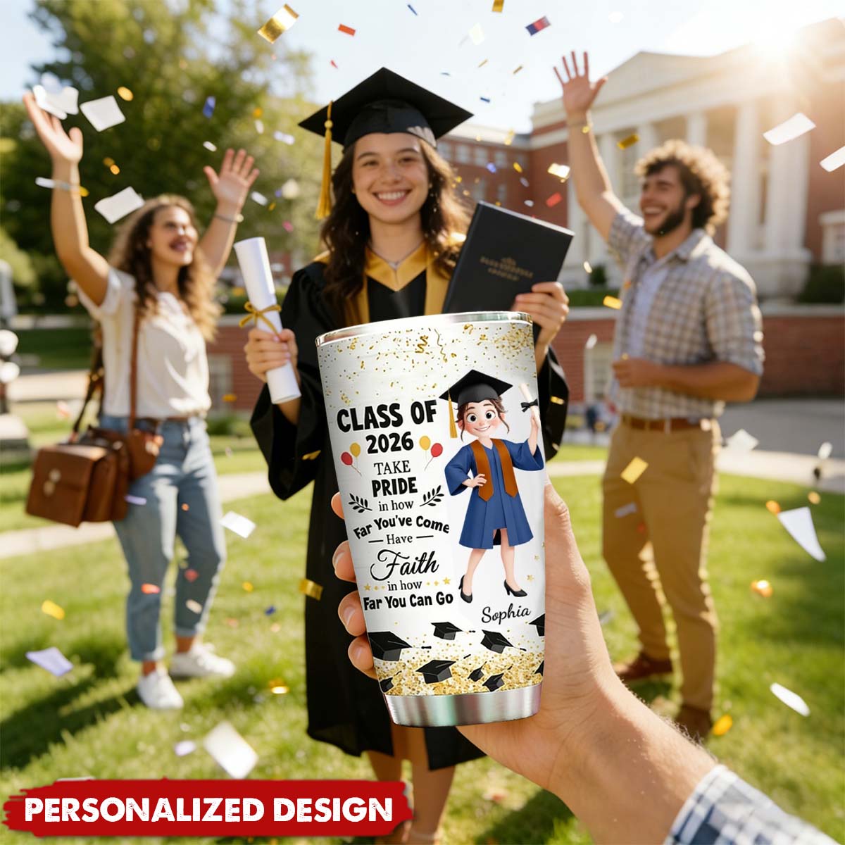 Graduation Nutrition Fact New Version, Personalized Tumbler, Funny Gift For Graduate