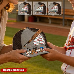My Favorite Baseball Players Call Me Mom - Personalized Classic Cap - Gifts for Mom, Grandma