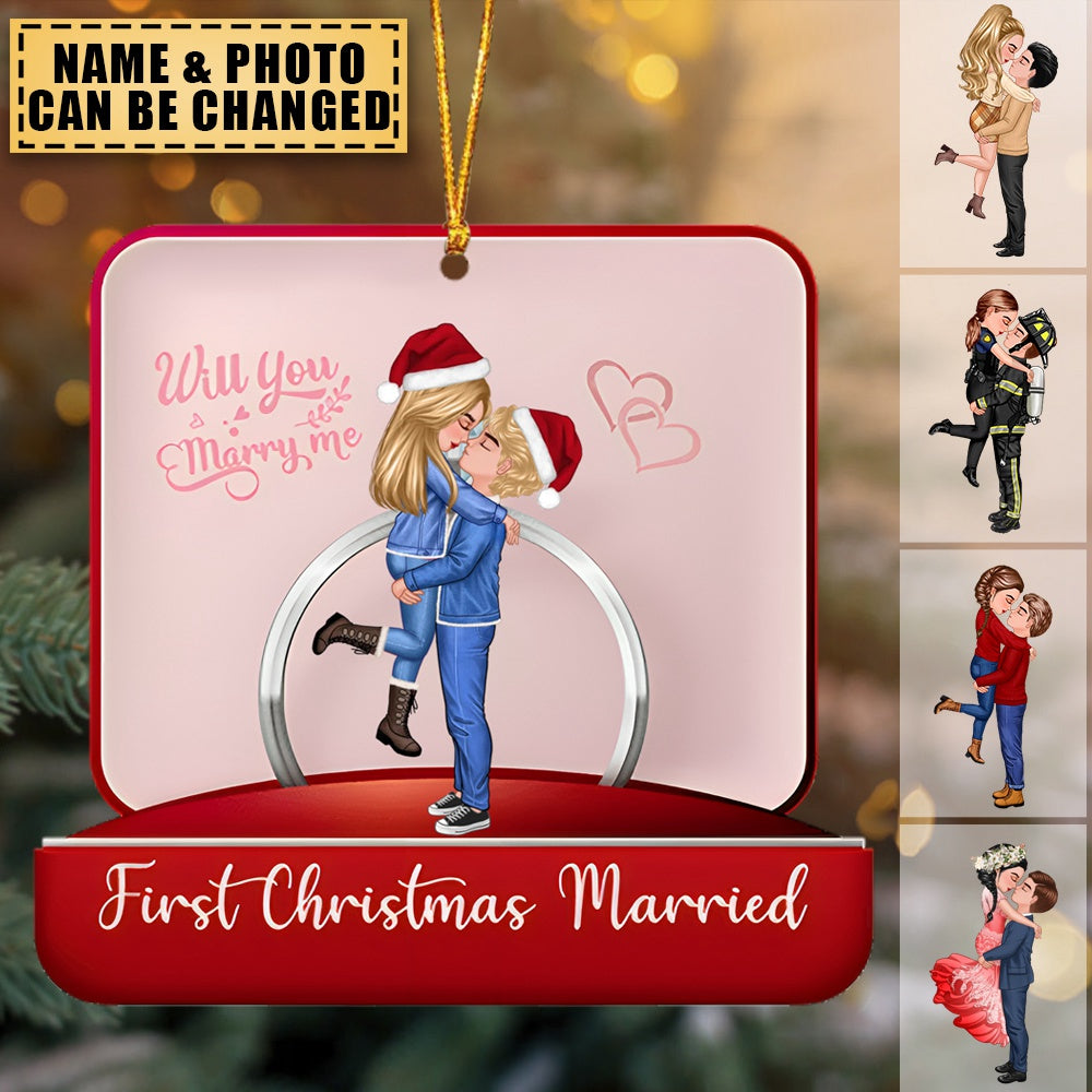 Couple, Will You Marry Me, Personalized Ornament, Christmas Gifts For Couple