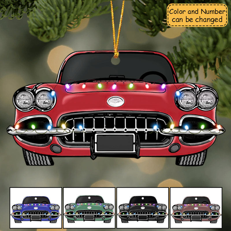 Personalized Car Christmas Ornament Cute Shaped Acrylic Ornament