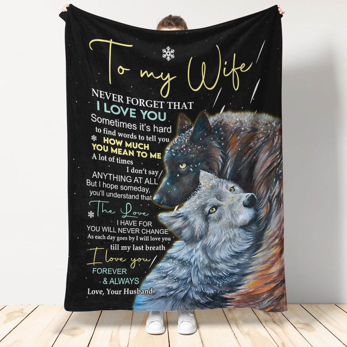 Gift For Wife Blanket, To My Wife Never Forget That I Love You Fleece Blanket