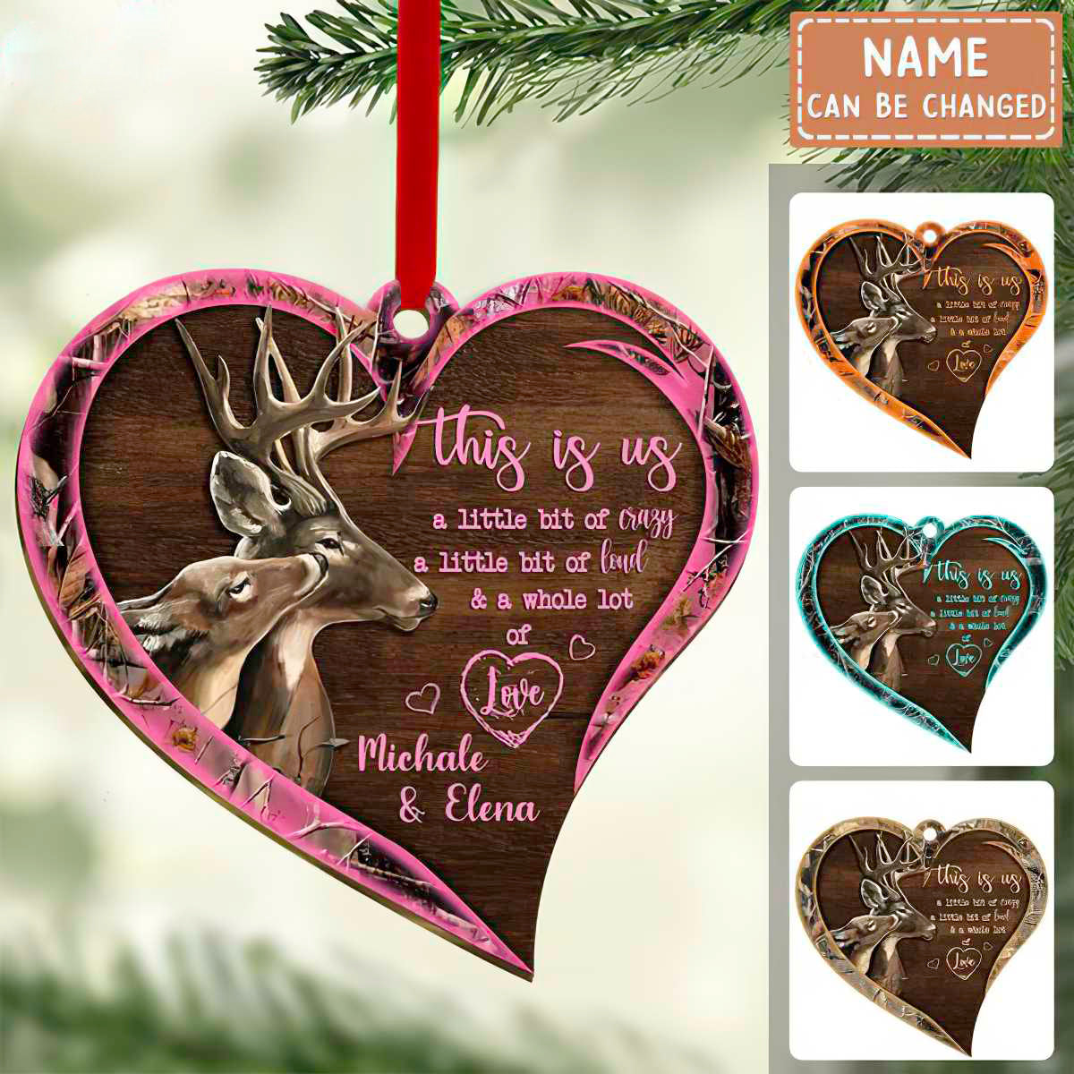 Personalized Hunting Ornament - Gift Idea For Couple/ Hunting Lover