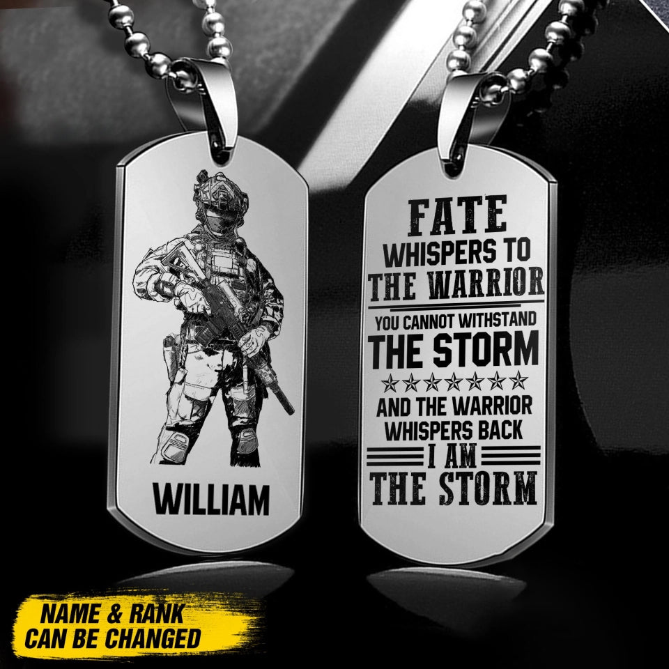 PERSONALIZED US SOLDIER/VETERANS METAL KEYCHAIN