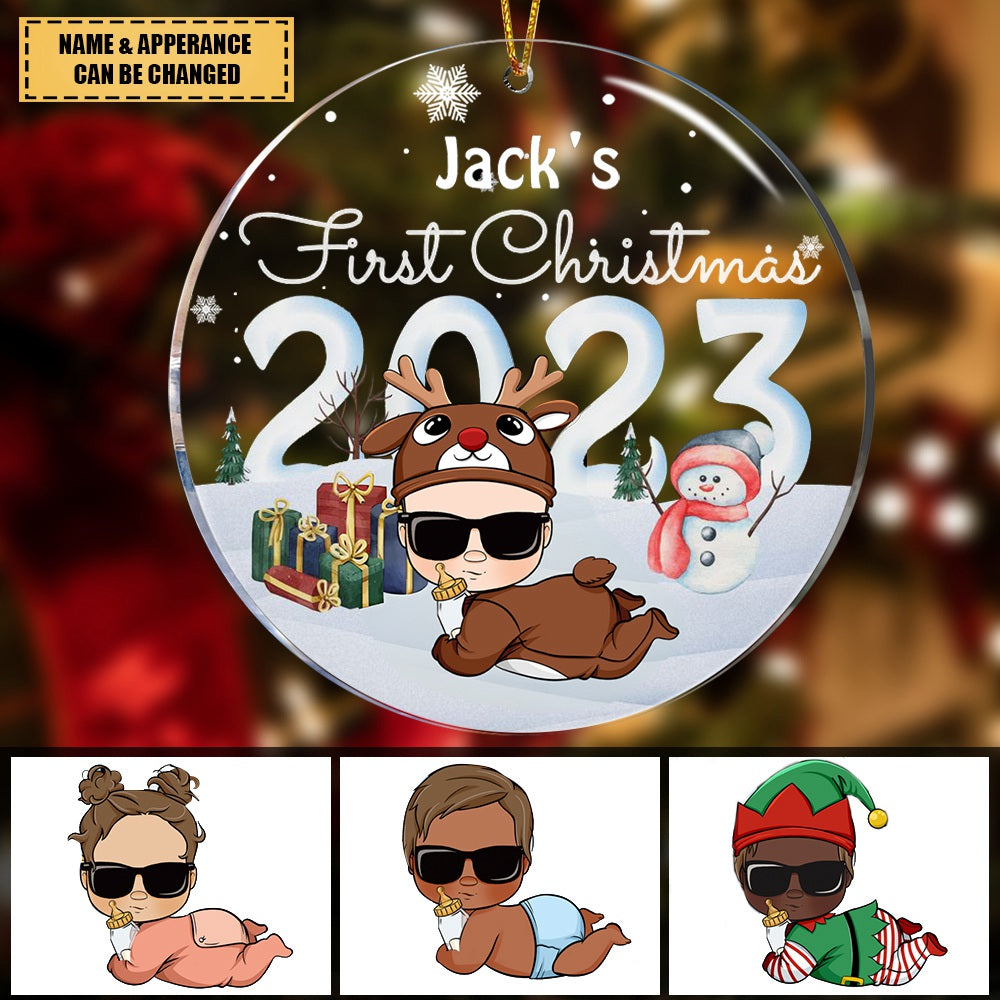 Baby's First Christmas 2023 - Personalized Acrylic Ornament