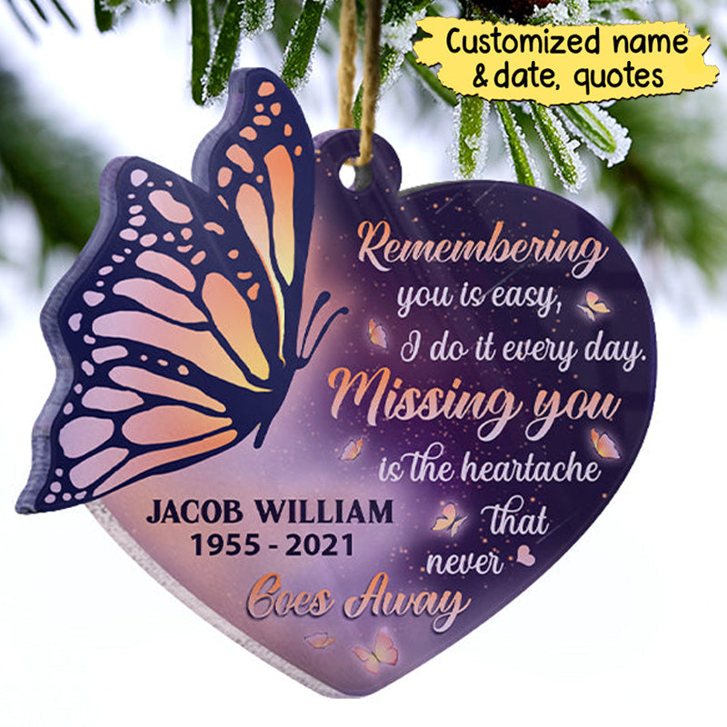 Missing You Is The Heartache - Memorial Gift - Personalized Custom Circle Acrylic Ornament