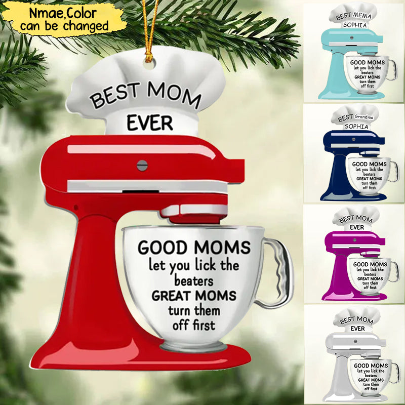 Personalized Christmas Acrylic Ornament - Gift Idea For Cooking Lover/ Mother - Best Mom Ever