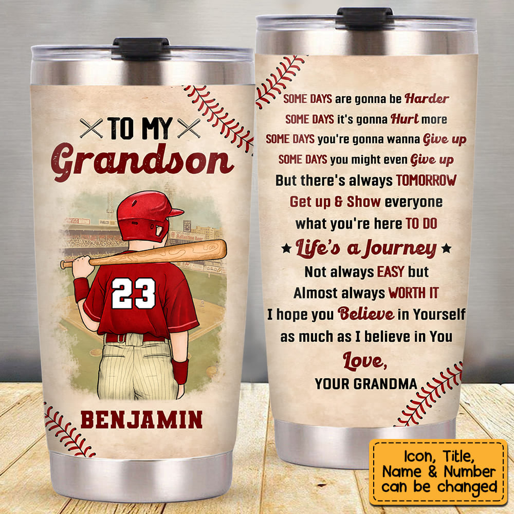 Gift For Baseball Boy Steel Tumbler