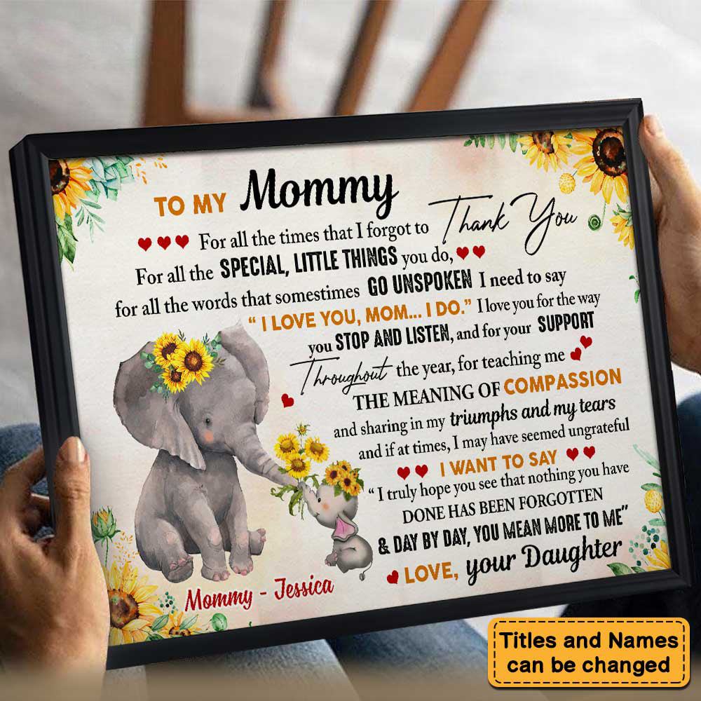 To My Mom I Love You Poster