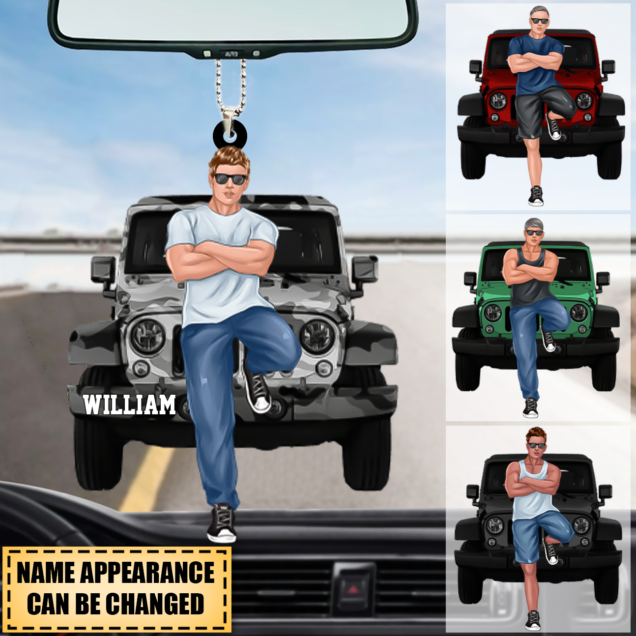 PERSONALIZED Off-Road MAN CAR ACRYLIC ORNAMENT