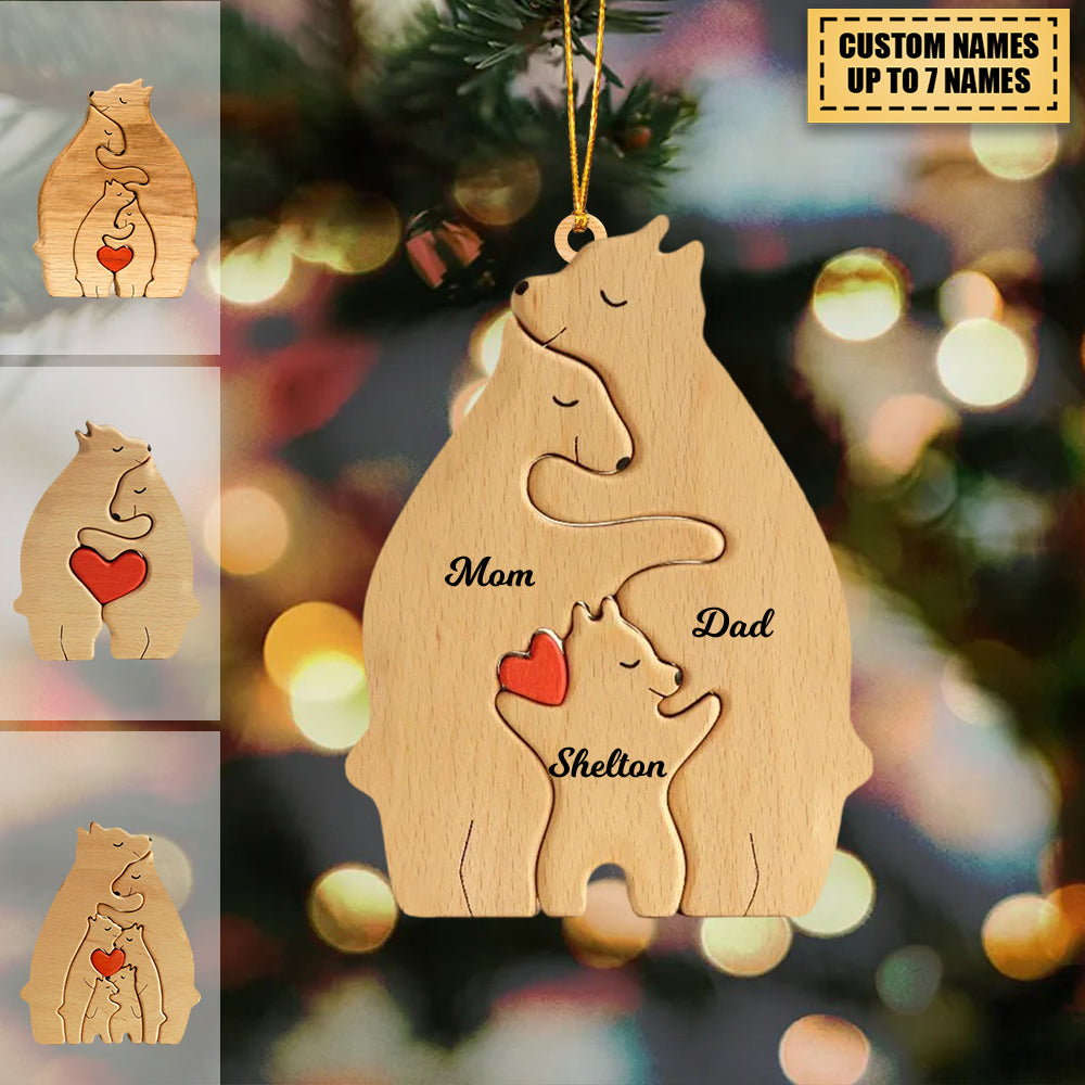 Personalized Bear Family Ornament - Gift For Christmas