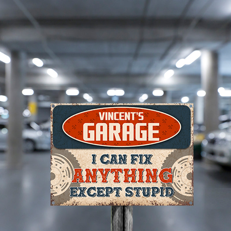 I Can Fix Anything - Auto Mechanic Garage Gift For Dad And Grandpa - Personalized Custom Classic Metal Signs