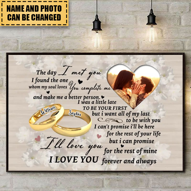 Personalized Upload Photo Poster - I Love You Forever and Always