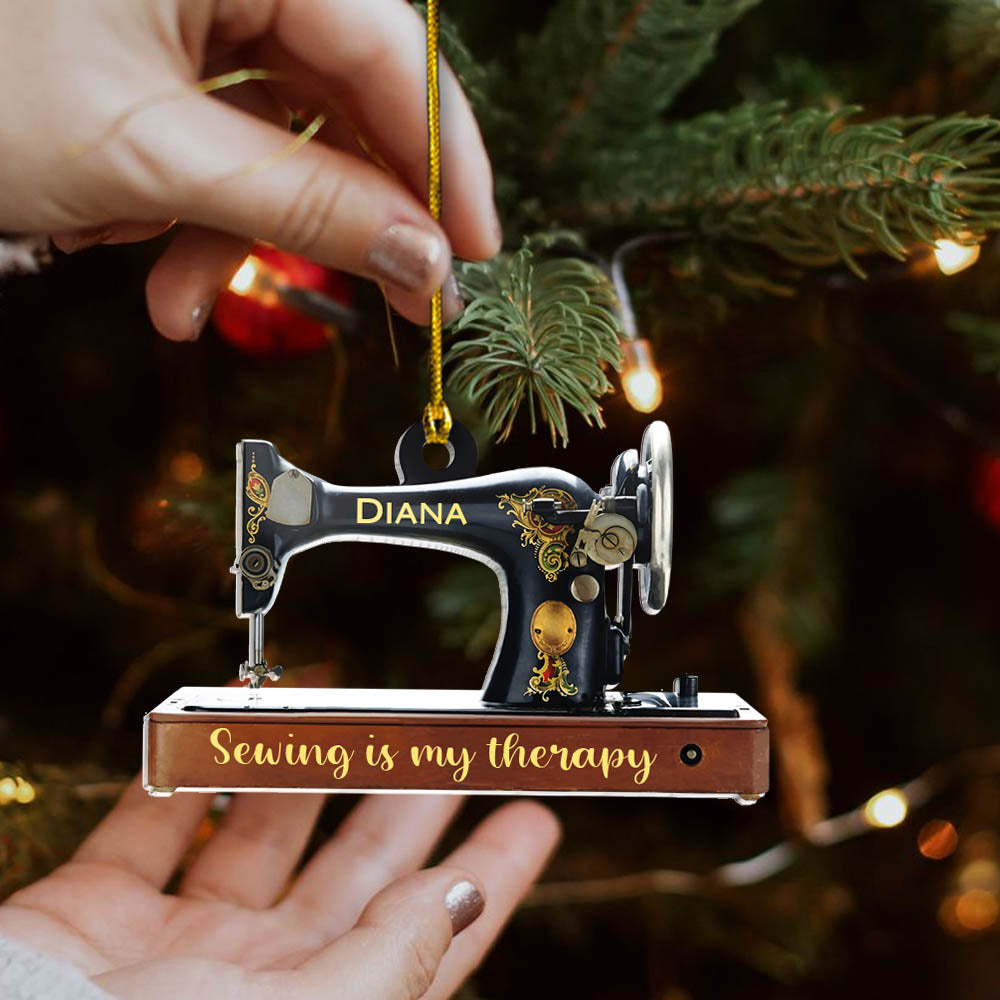 Personalized Sewing Machine Custom Name Acrylic Ornament