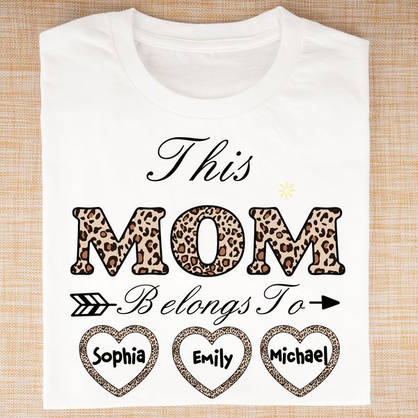 Personalized T-shirt Customized This Grandma Mom Belongs To Shirts