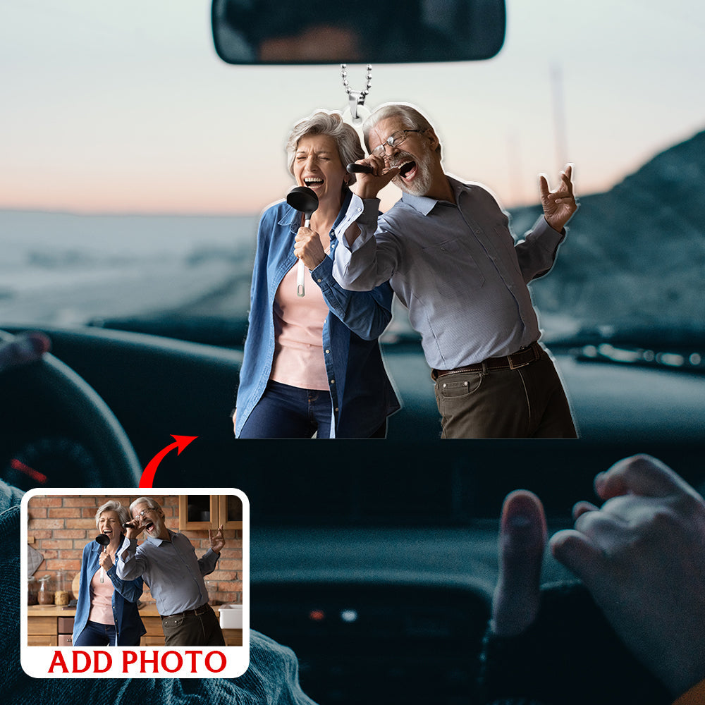 Personalized Couple Car Hanging Ornament-Upload Photo