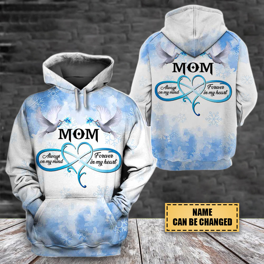 Personalized Gift Memorial Always On My Mind Forever In My Heart 3D Full Painting Hoodie