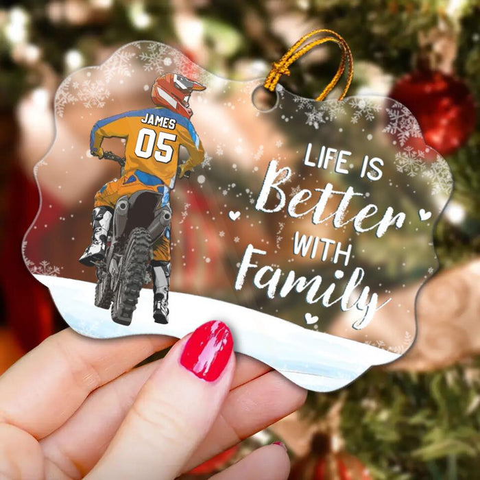 Personalized Motocross Acrylic Ornament-Christmas Gift For Motocross Lovers