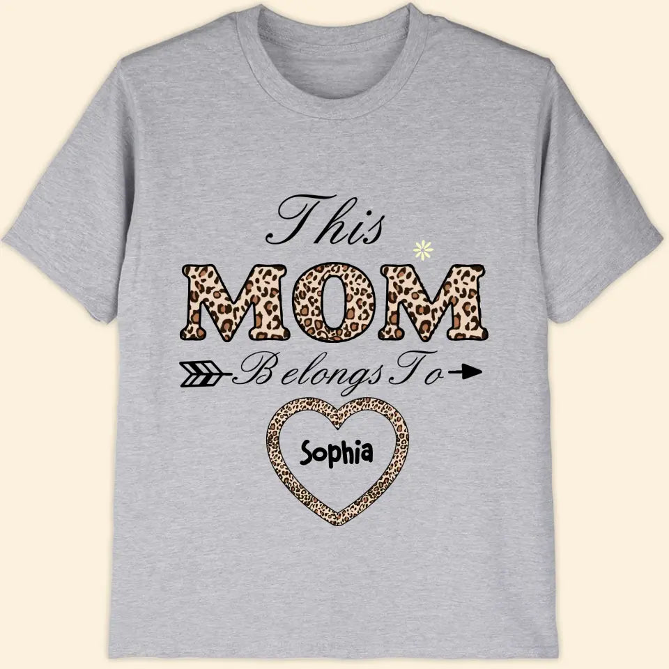 Personalized T-shirt Customized This Grandma Mom Belongs To Shirts
