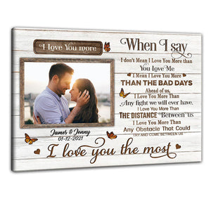 I Love You The Most Personalized Photo Poster Couple
