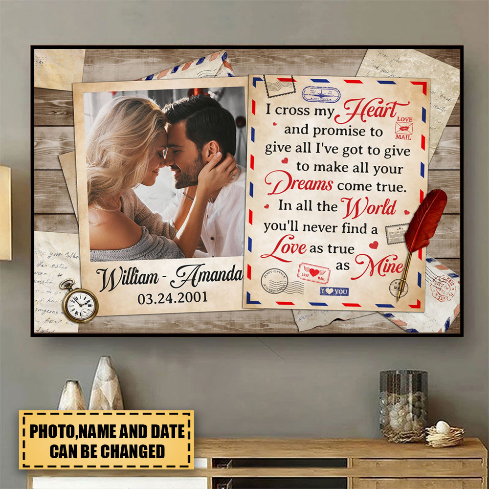 In All The World You'll Never Find A Love As True As Mine - Personalized Poster