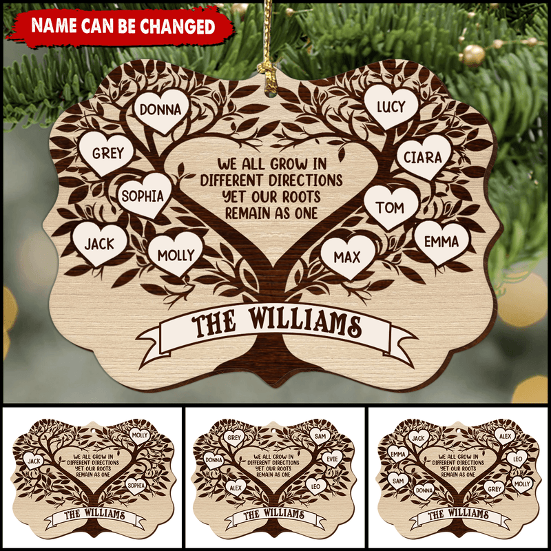 Personalized Family Root Tree Of Life Christmas Gift Acrylic Ornament