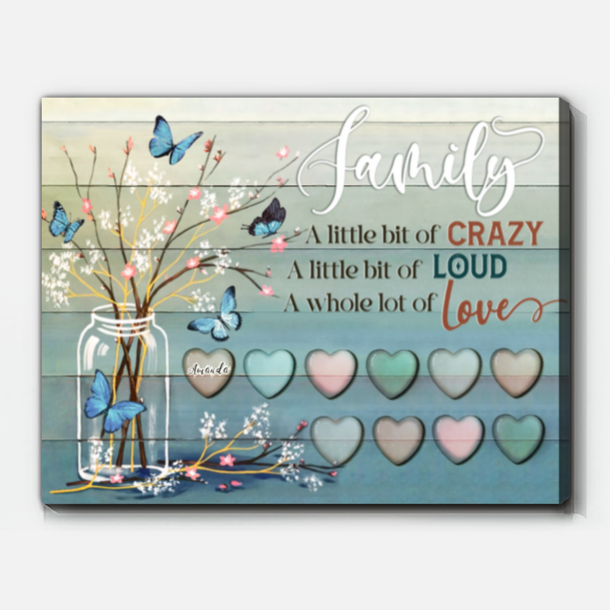 Custom Canvas Prints Custom Gift For Familly Gift A Little Bit Of Crazy Wall Art Decor