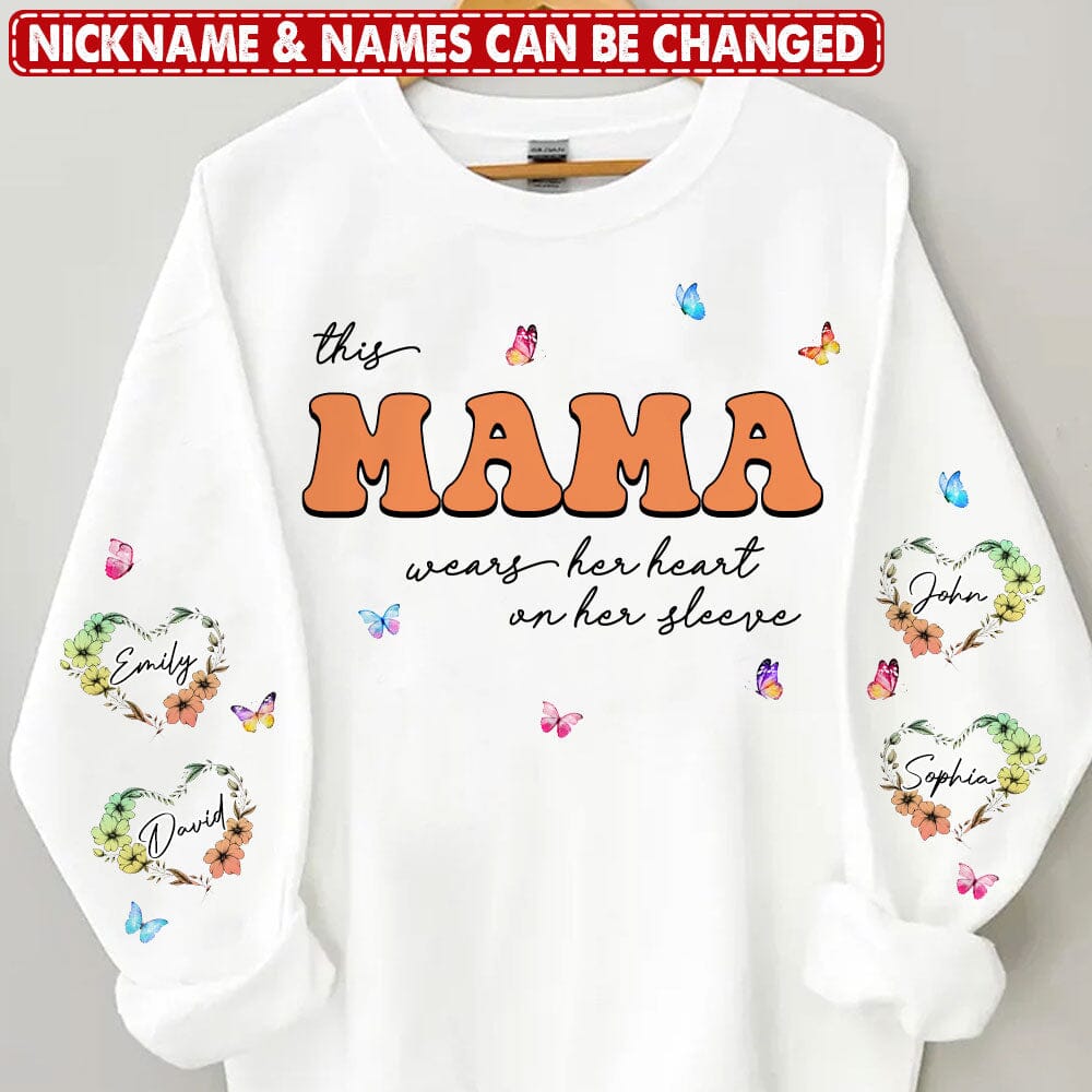 Custom Nickname - Wears Her Heart On Her Sleeve 3D Sweater