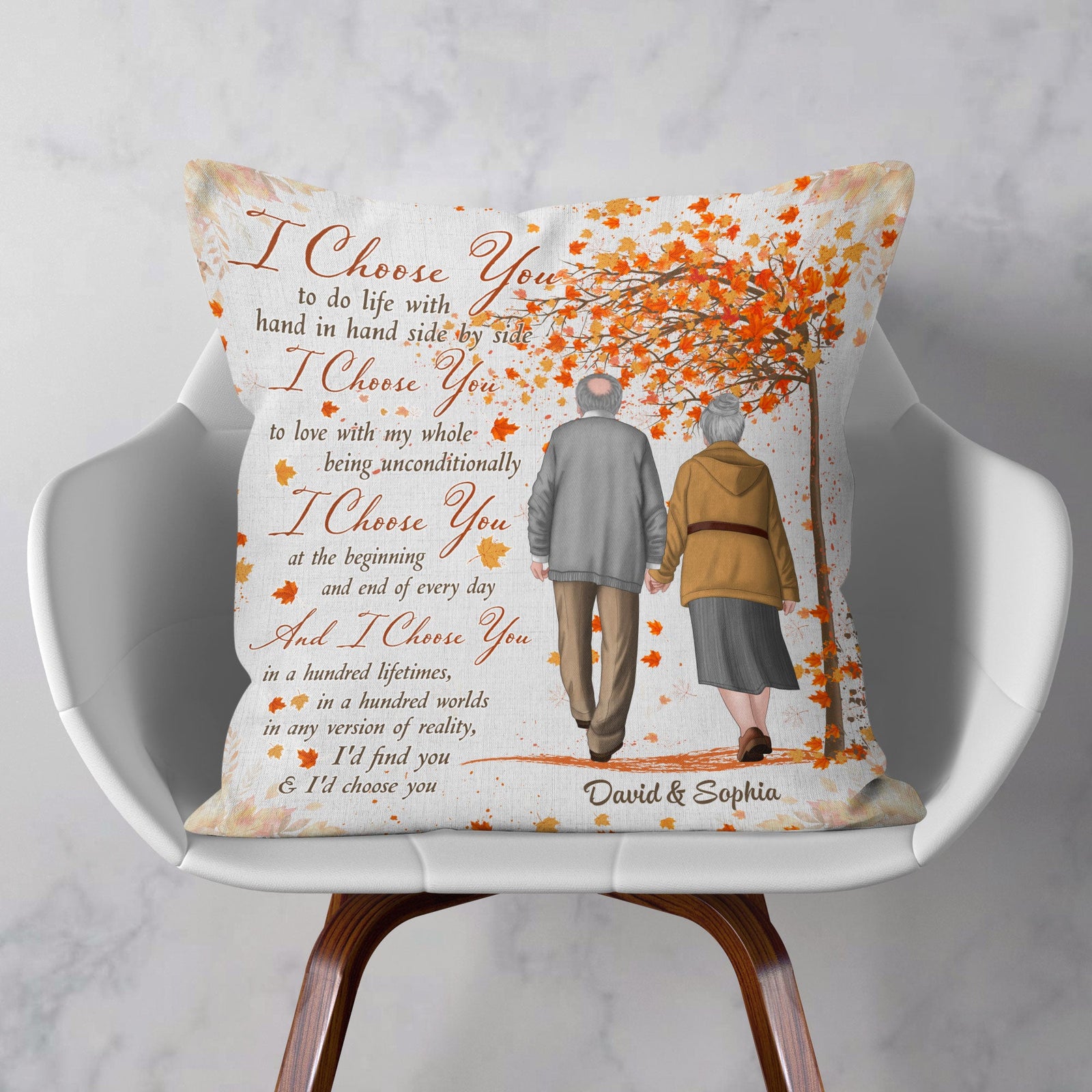 IChoose You To Love Every Day-Personalized Pillowcase-Gift For Couple-Couch Decoration