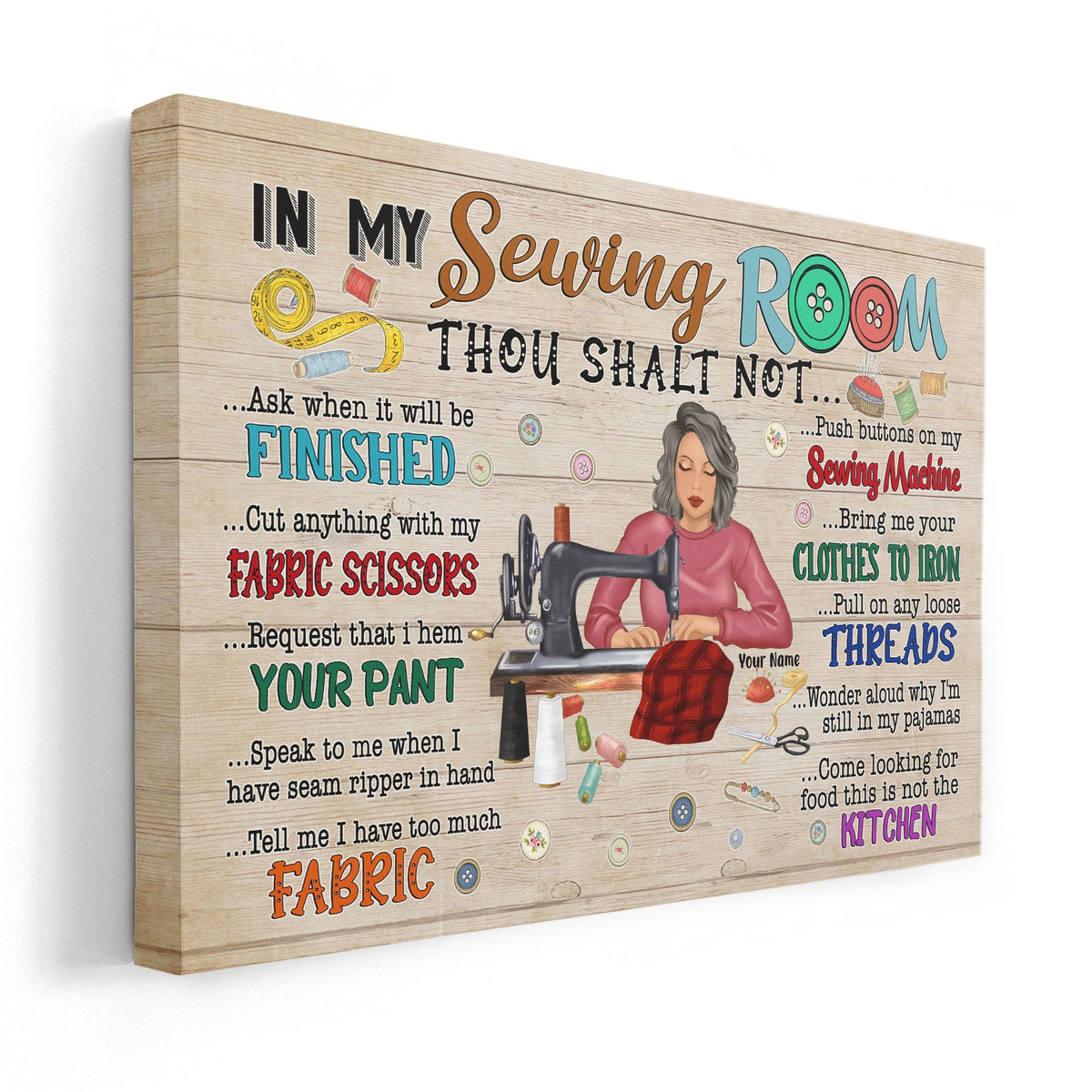 In My Sewing Room - Personalized Poster - Gift For Quilter, Sewer