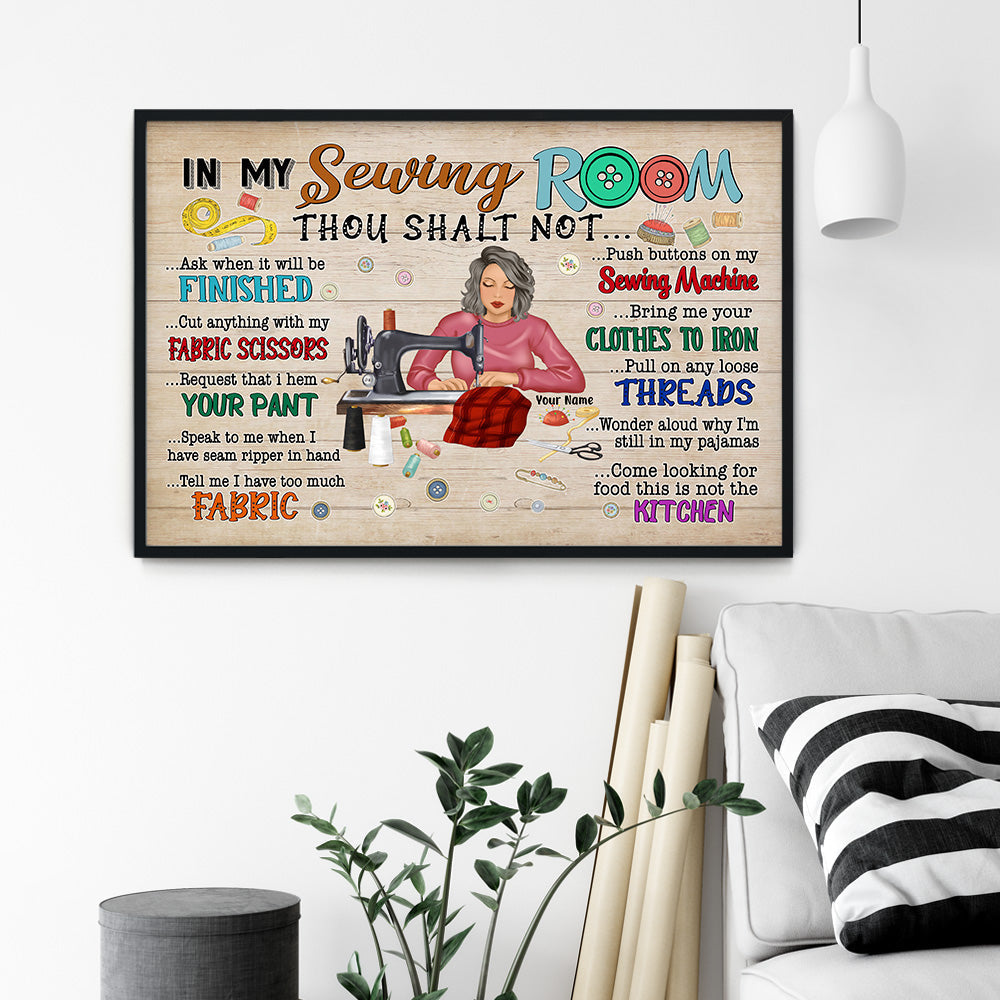In My Sewing Room - Personalized Poster - Gift For Quilter, Sewer