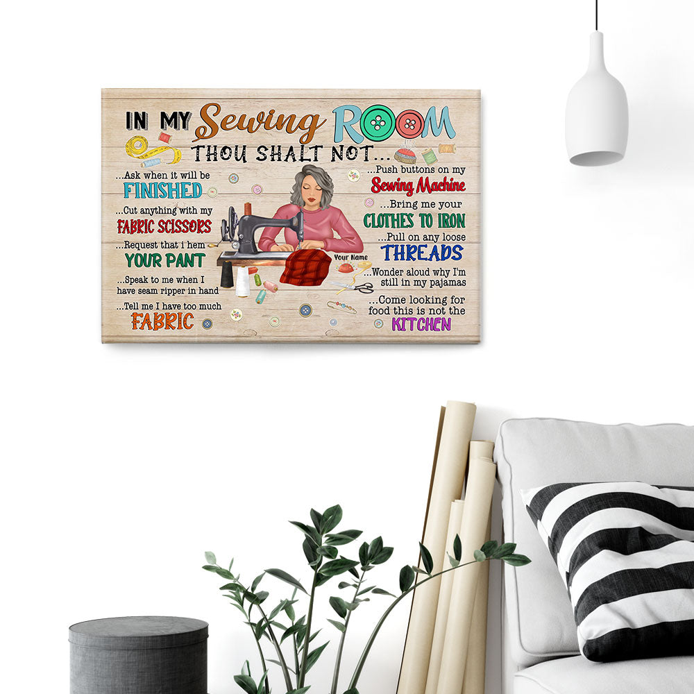 In My Sewing Room - Personalized Poster - Gift For Quilter, Sewer
