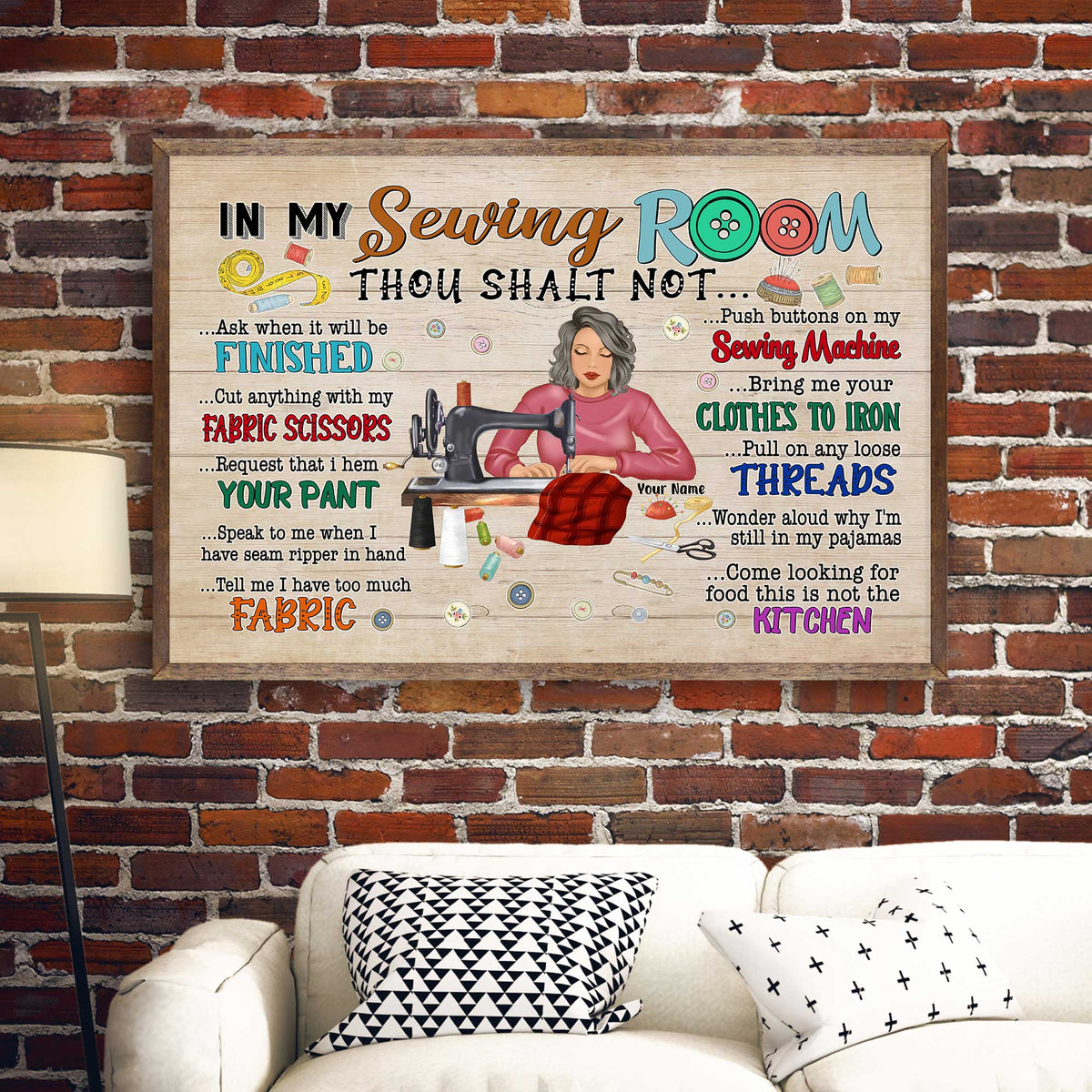 In My Sewing Room - Personalized Poster - Gift For Quilter, Sewer