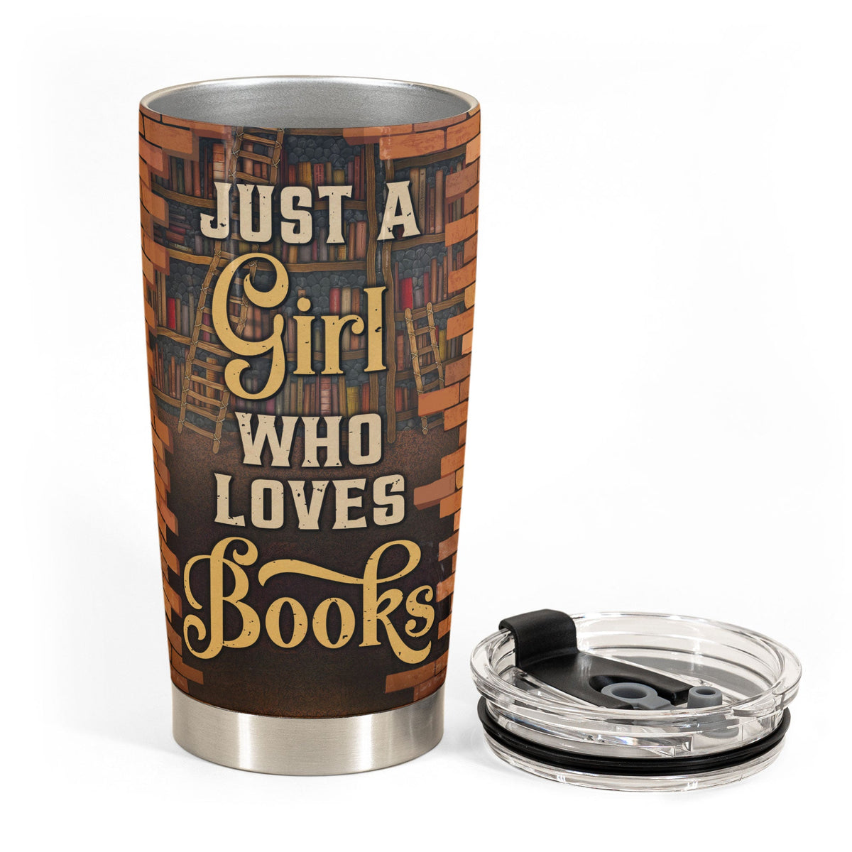Just A Girl Who Loves Books -Personalized Tumbler-Gift For Book Lovers