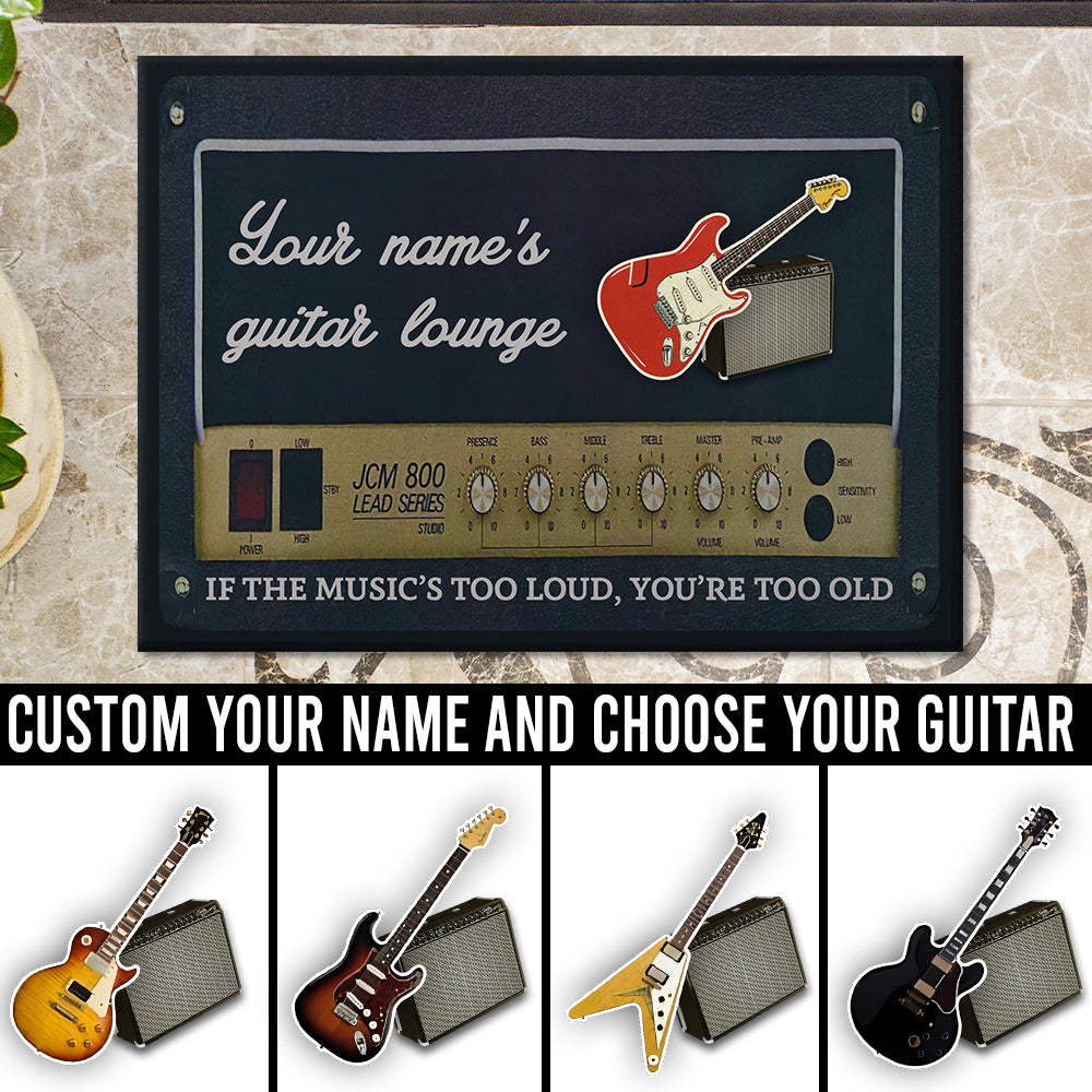 Vintage Guitar Personalized Doormat