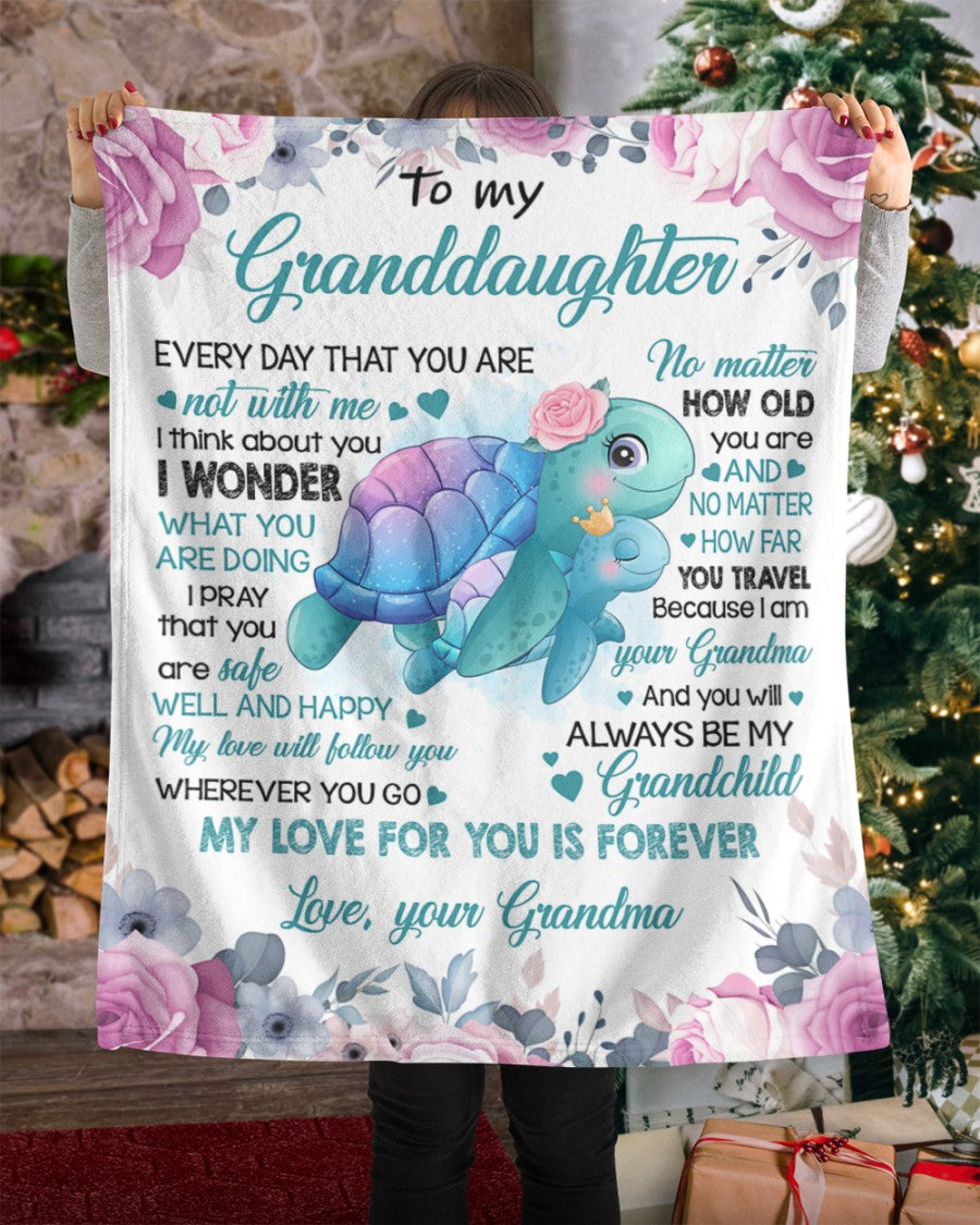 My Love For You Is Forever - Special Gift For Granddaughter Fleece Blanket
