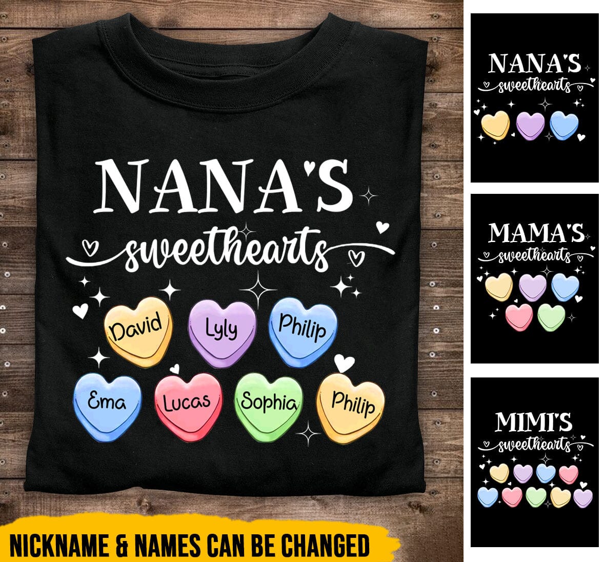 Nana's sweethearts personalized T-shirt - Gift for Mother's day