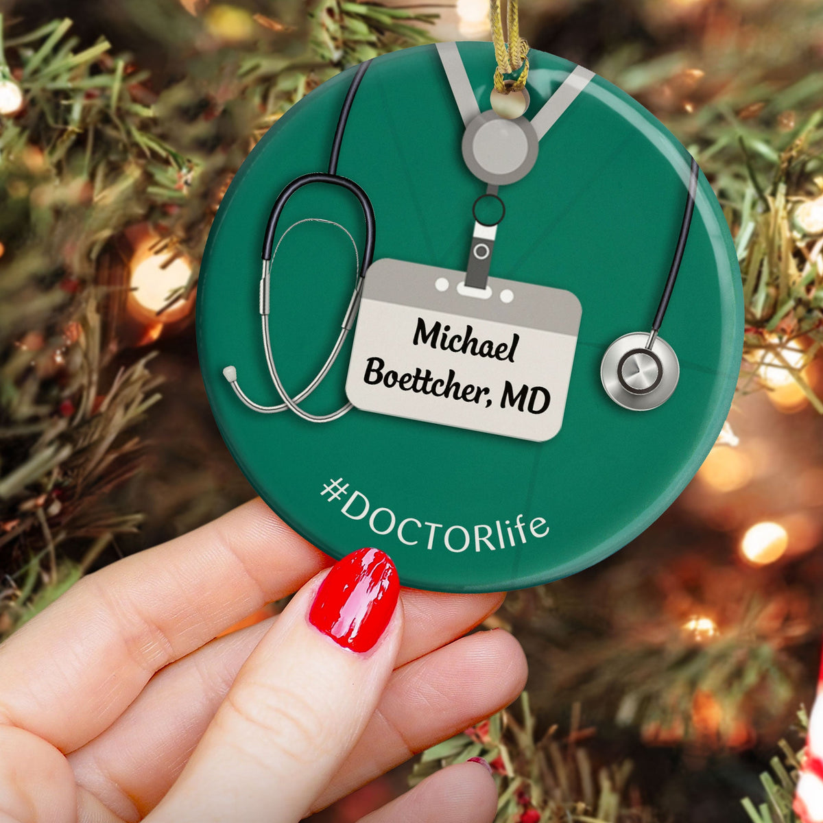 Doctor/Nurse Life - Personalized Ceramic Ornament - Christmas, Loving Gift For Nurses, Doctors, Hospital Workers, Colleagues, Coworker