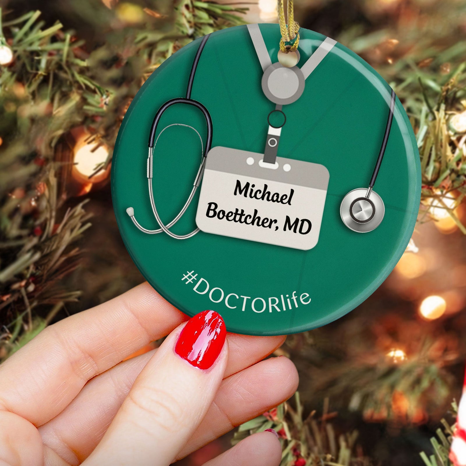 Doctor/Nurse Life - Personalized Ceramic Ornament - Christmas, Loving Gift For Nurses, Doctors, Hospital Workers, Colleagues, Coworker