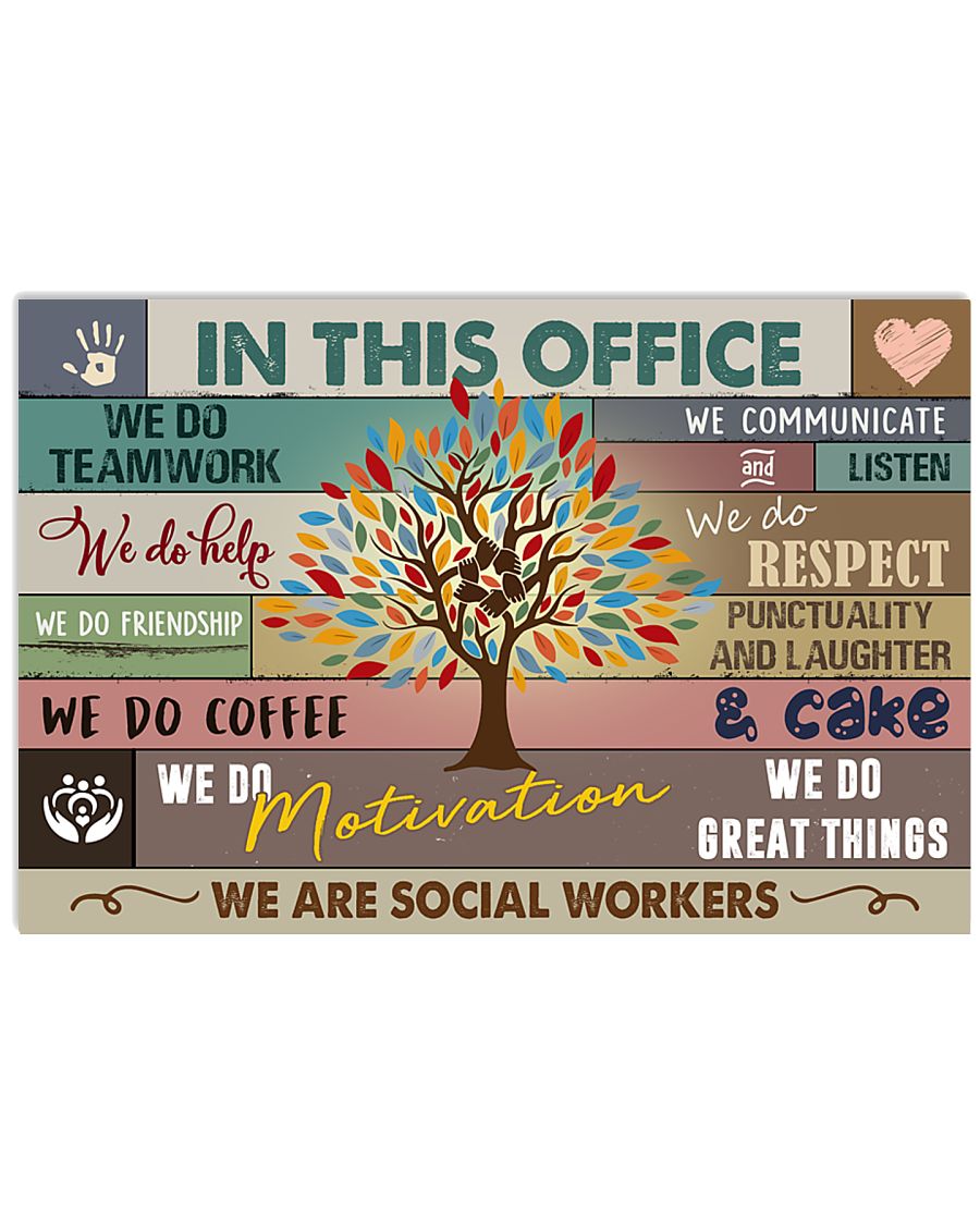 Social Worker We Are A Team Horizontal Poster