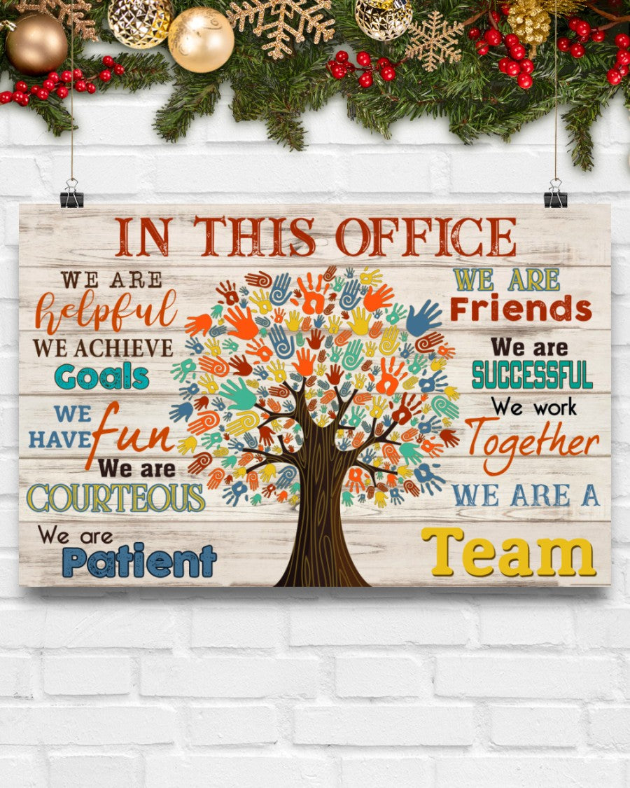 Social Worker We Are A Team Horizontal Poster
