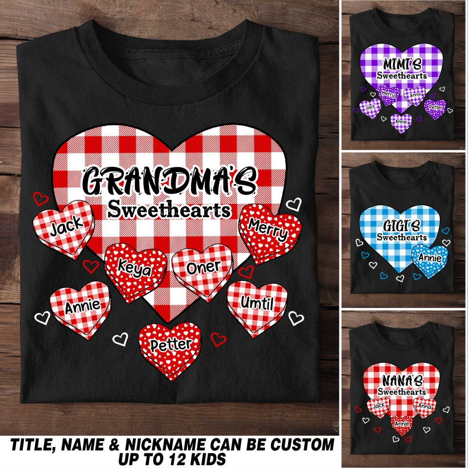 PERSONALIZED GRANDMA'S SWEETHEARTS TSHIRT