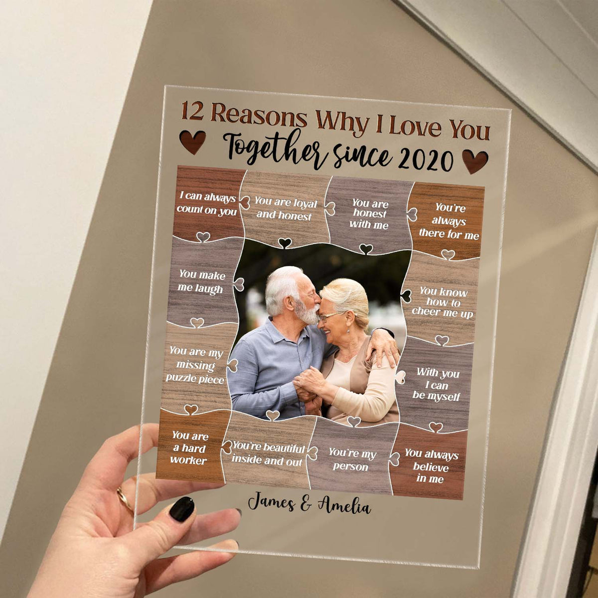 Custom Photo Reasons Why I Love You - Birthday, Anniversary Gift For Couple