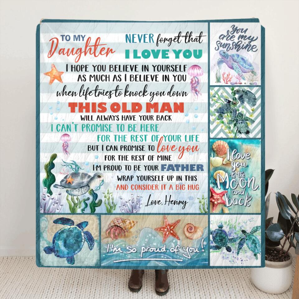 To My Daughter Fleece Blanket - Never Forget That I Love You
