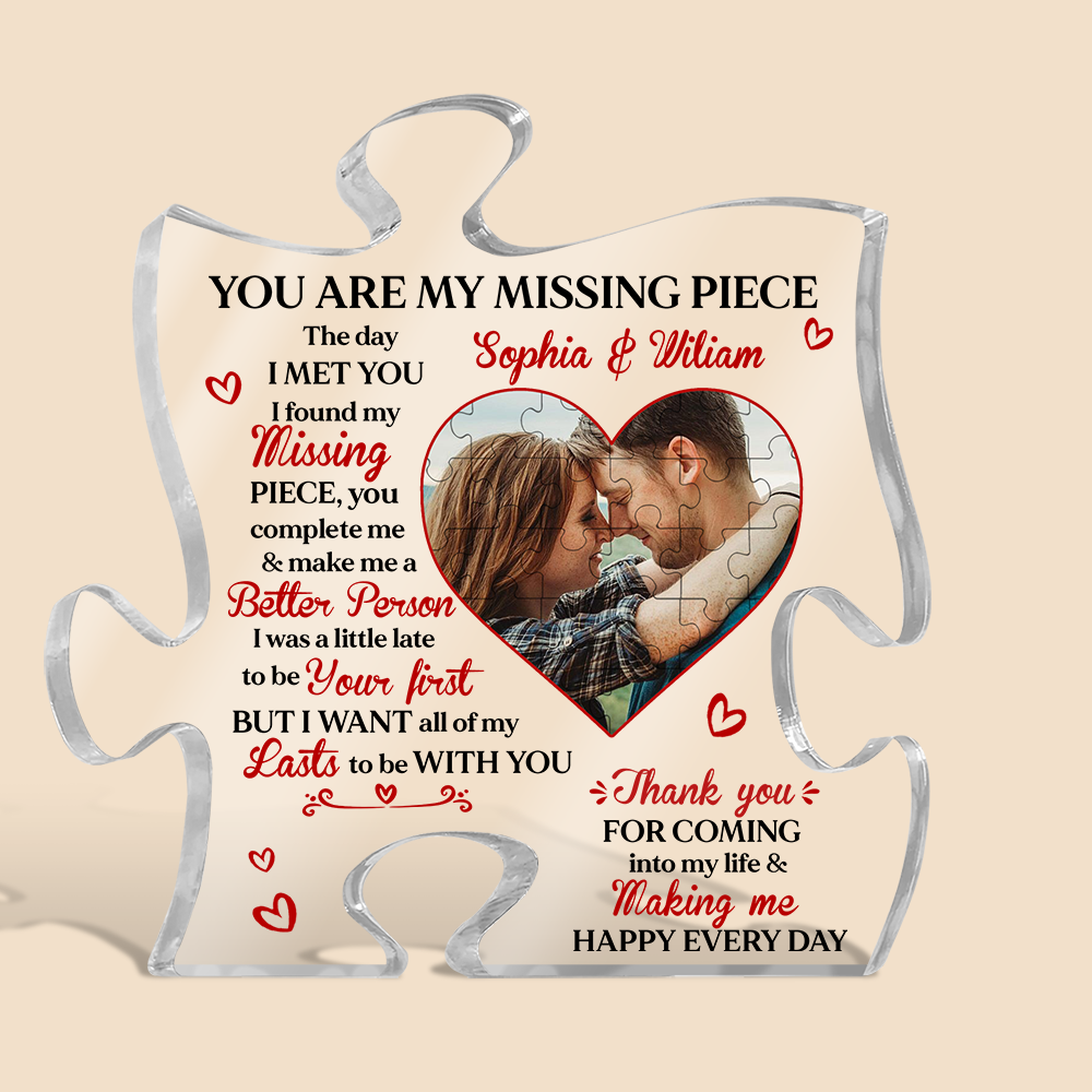 You Are My Missing Piece Couple - Personalized Puzzle Plaque