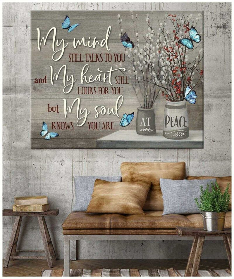 Sympathy Canvas Gifts My Mind Butterfly Wall Art Decor