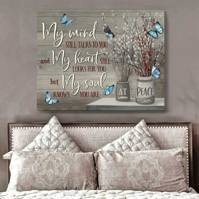 Sympathy Canvas Gifts My Mind Butterfly Wall Art Decor